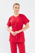 Рубашка женская Тезис TZ462, красный, 52