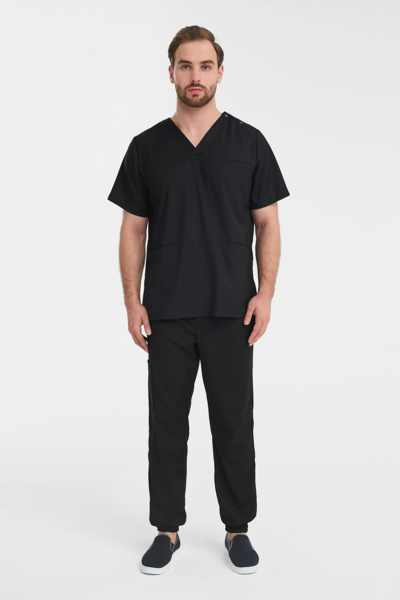 Джоггеры мужские Тезис TZ625, черный, 48 - фото 1