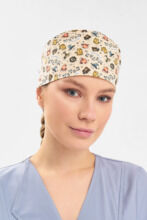 Шапочка медицинская Тезис TZ002, принт "Магия", бежевый