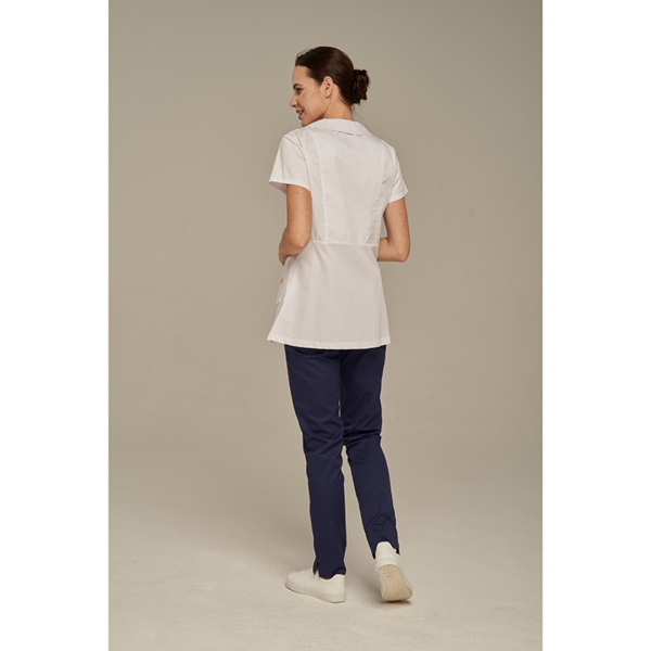 Туника женская Dr. Nice на молнии, с воротником, белый, 48 - фото 4