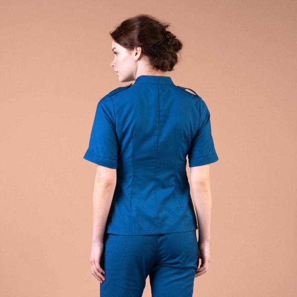 Рубашка женская на молнии Тезис TZ400, синий, 46 - фото 1