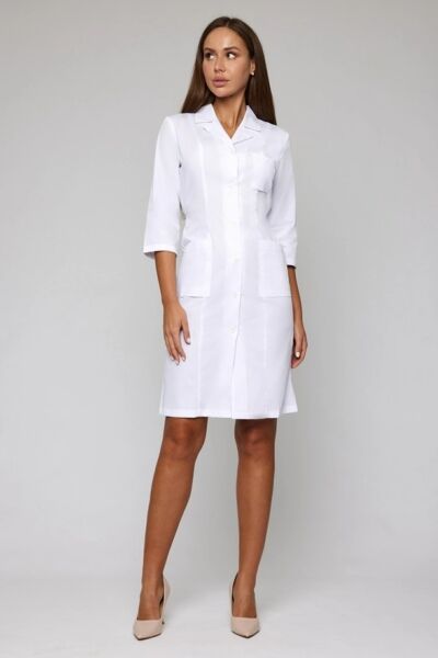 Халат женский 247 Ultra, 3/4 рукав, белый, 44 - фото 4