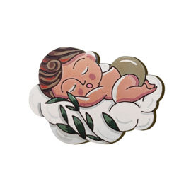 Значок "Спящий младенец", оливковый