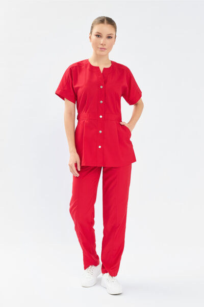 Рубашка женская Тезис TZ462, красный, 42 - фото 1
