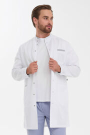 Халат мужской на кнопках Тезис TZ810, белый, 56