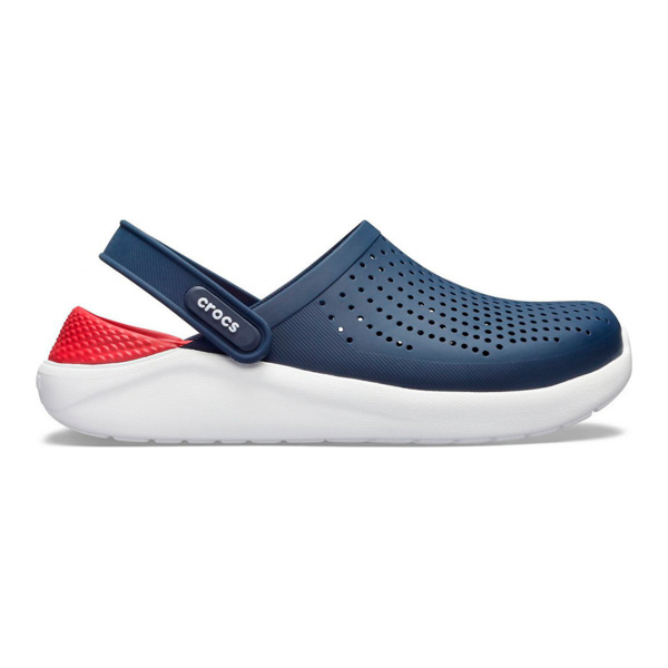 Сабо CROCS LiteRide Clog, темно-синие с красным задником, 41-42 - фото 4