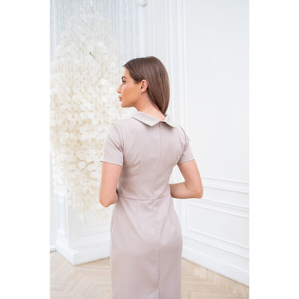 Платье Dr. Nice «Beauty» со стойкой, бежевый, 42 - фото 3