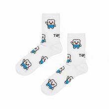 Носки женские Тезис, "Зубики", белый, 36-40