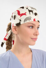 Шапочка медицинская Тезис TZ002, принт "Лесные звери", белый