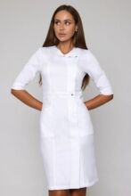 Халат женский 278 Ultra, 1/2 рукав, белый, 42