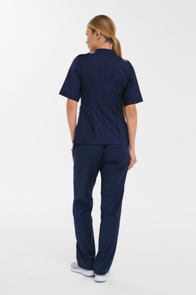 Рубашка женская на молнии Тезис TZ400, темно-синий, 50 - фото 3