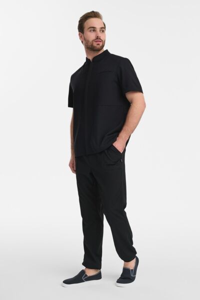 Рубашка мужская на молнии Тезис TZ700, черный, 52 - фото 3