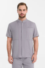 Рубашка мужская на молнии Тезис TZ700, серо-бежевый, 48