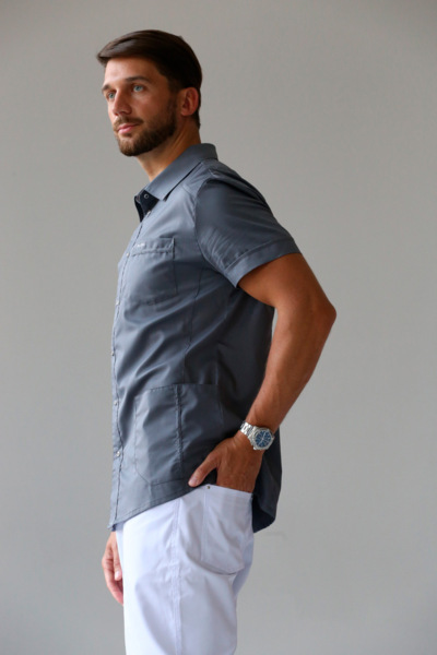 Рубашка мужская «Терапи», серый, 46 - фото 2