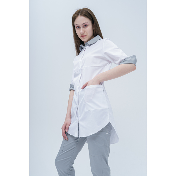Рубашка женская на кнопках TZ450, белый, 46 - фото 4