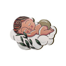 Значок "Спящий младенец", оливковый