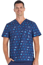 Топ мужской Cherokee CK692, принт "Рыбалка", синий, L