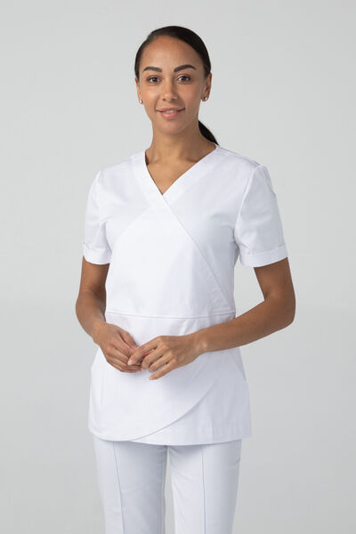 Туника женская Dr. Nice, короткий рукав, белый, 42 - фото 1