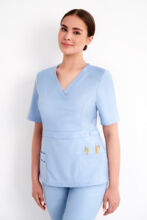 Туника женская Тезис TZ305 с принтом "Лапки", голубой, 44