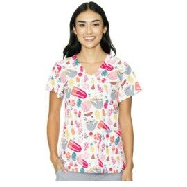 Топ женский RothWear MC8564, принт "Sloth Party", белый, S