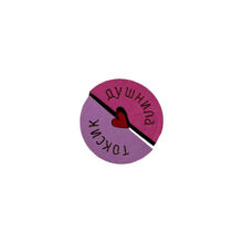 Значок "Токсик и душнила", розовый/пурпурный, 2 шт в комплекте