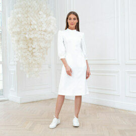 Платье Dr. Nice «Beauty» на пуговицах, кремовый, 46