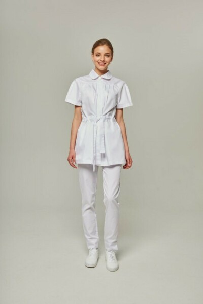 Туника женская Dr. Nice на пуговицах, белый, 48