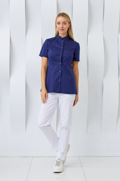 Туника женская Dr. Nice на кнопках, синий, 44 - фото 3