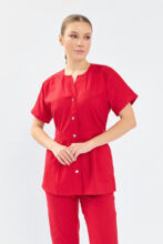 Рубашка женская Тезис TZ462, красный, 42