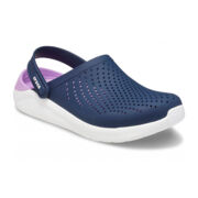 Сабо CROCS LiteRide Clog, темно-синие с сиреневым задником, 38-39