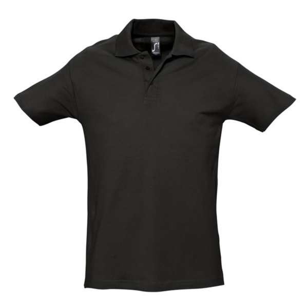 Рубашка поло мужская SPRING 210, чёрная, размер 4XL - фото 0
