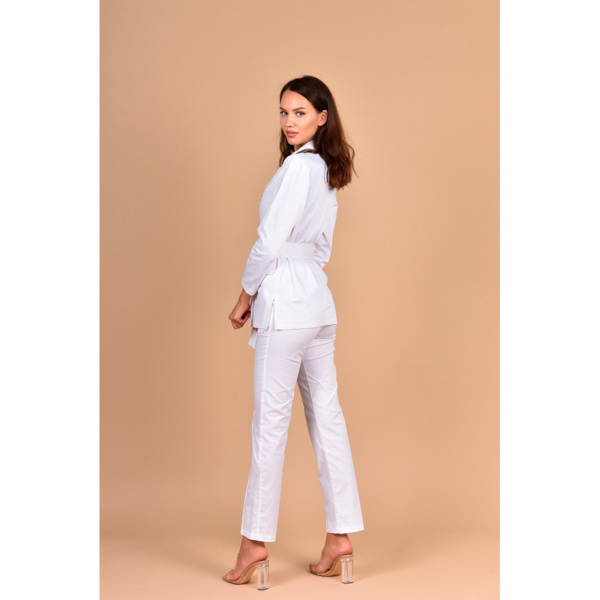 Брюки женские со стрелками, белый, 44 - фото 6