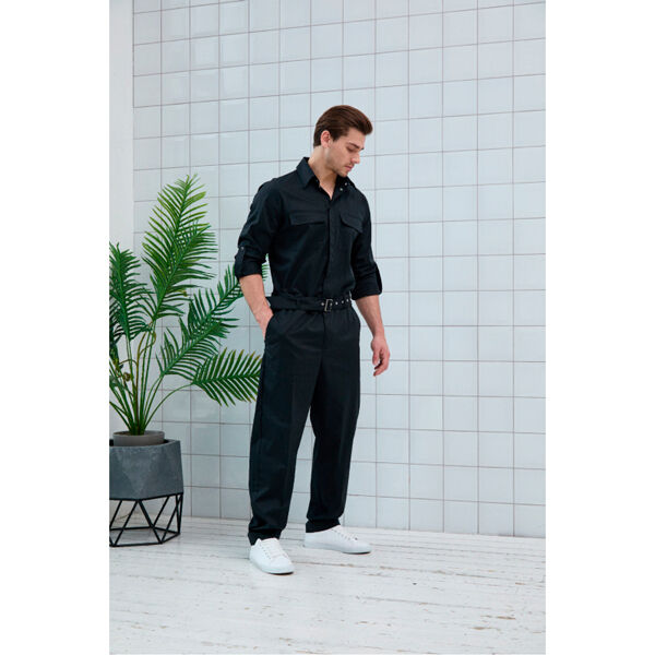 Комбинезон мужской Dr. Nice, с поясом с пряжкой, черный, 48 - фото 1