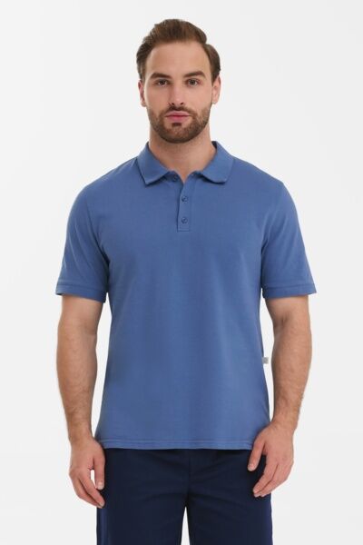 Поло мужское Тезис TZ550, серо-голубой, 52 - фото 0