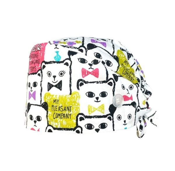 Шапочка медицинская, принт