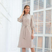 Платье Dr. Nice «Beauty» на пуговицах, бежевый, 52
