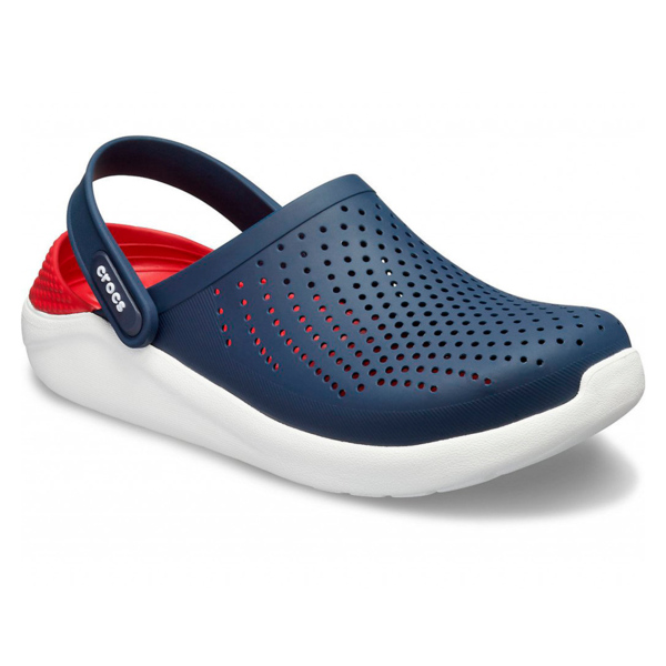 Сабо CROCS LiteRide Clog, темно-синие с красным задником, 38-39 - фото 0
