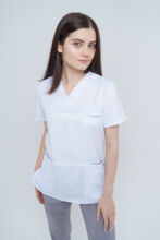 Туника женская Тезис TZ300, принт "Только вчера началось", белый, 46