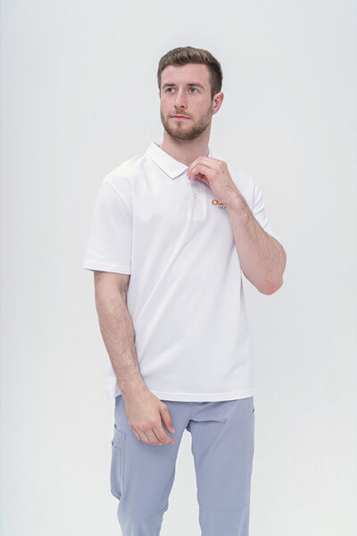 Поло мужское Osstem, белый, 48 - фото 1