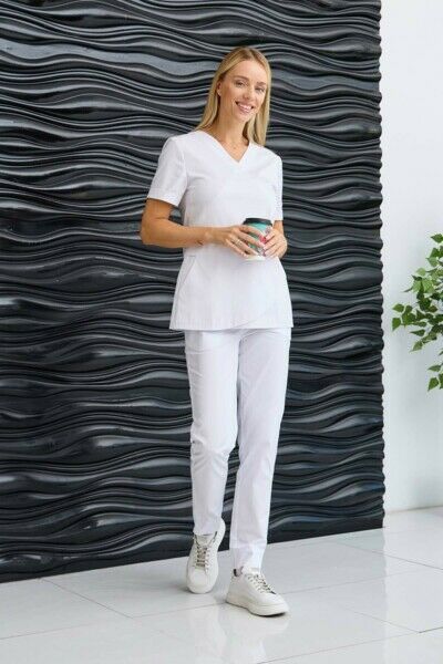 Туника женская Dr. Nice, короткий рукав, белый, 46 - фото 3