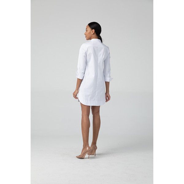 Платье-рубашка, белый, 40 - фото 4