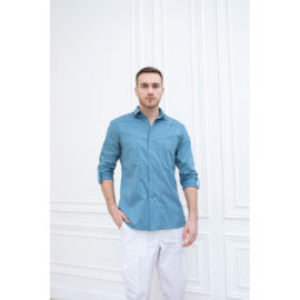 Рубашка мужская Dr. Nice, длинный рукав, деним, 48