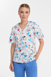 Туника женская Тезис TZ305, принт "Скорая помощь", 50