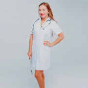 Халат женский PULSE, белый, S