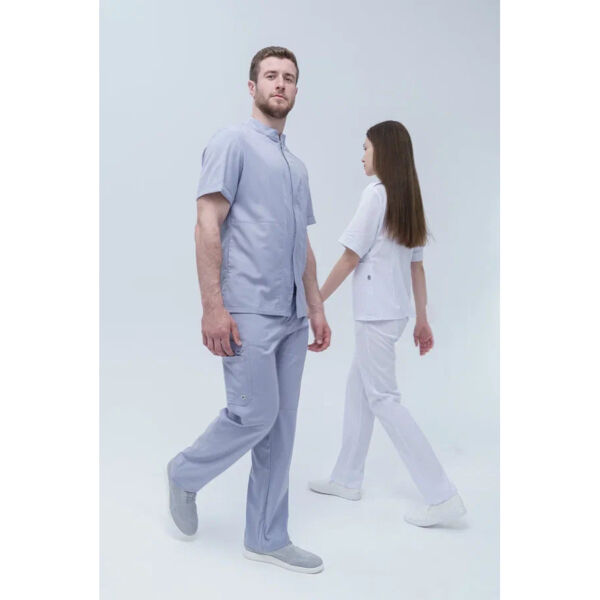 Рубашка мужская на молнии Тезис TZ700, серый, 58 - фото 5