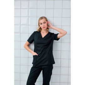 Топ женский Dr. Nice, хирургический, черный, 54