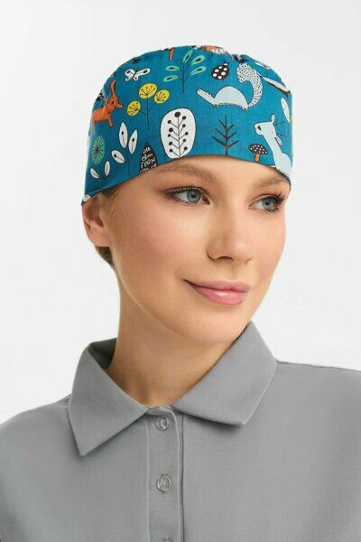 Шапочка медицинская Тезис TZ002, принт 