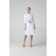 Платье Dr. Nice с серым поясом, белый, 46