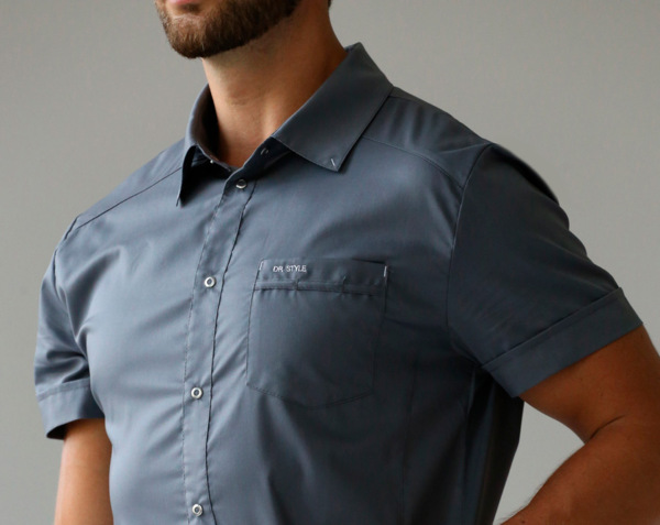 Рубашка мужская «Терапи», серый, 46 - фото 4