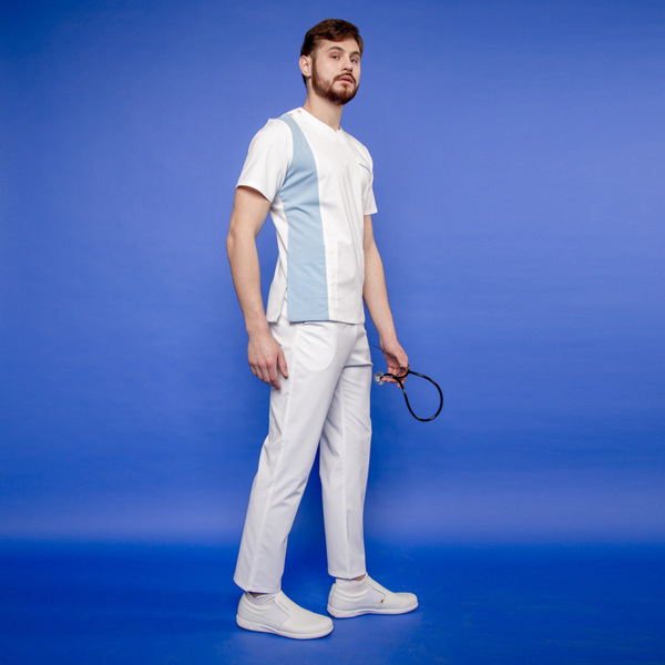 Туника мужская 260 Wisconsin, R150-132 белый/голубой, S - фото 2